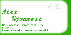 alex ujvarosi business card